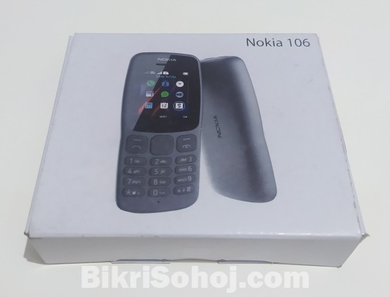 Nokia 106 (ইনট্যাক্ট ডুয়াল সিম বাটন ফোন আনঅফিসিয়াল)